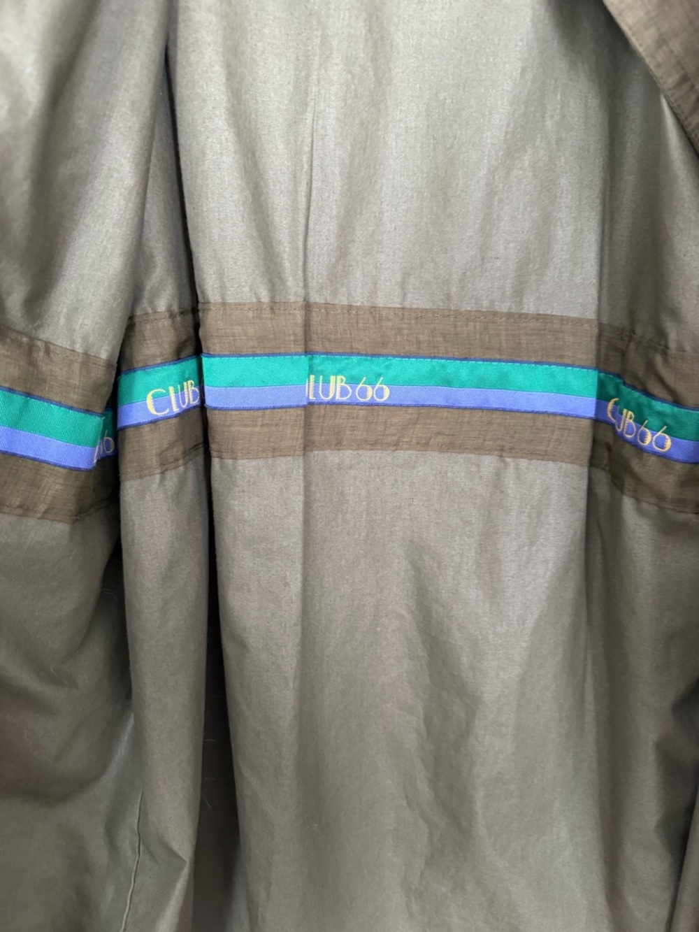 Vintage Olive Trench Coat - Picture 7 of 8